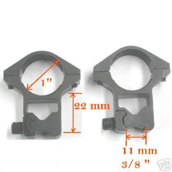 ATTACCHI ALTI DIAMETRO 25MM X SLITTE 11MM