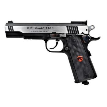 PISTOLA <7,5J BB BRUNI 1911 US COMBAT SILVER FULL METAL
