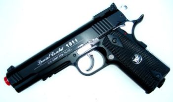 PISTOLA CO2 S.COMBAT 1911 BLACK FULL METAL SCARRELLANTE WG