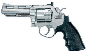 PISTOLA G.GAS REVOLVER 4" SILVER HFC