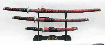 TRIS KATANE SETA ROSSA