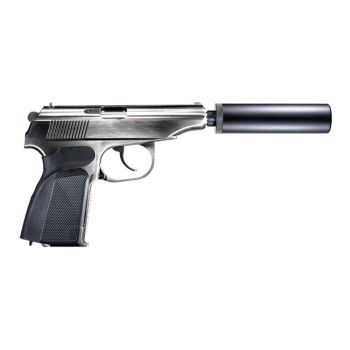 PISTOLA G.GAS MAKAROV SILVER BLOWBACK FULL METAL WE