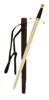 SPADA ARTIGIANALE MEDIEVALE CROCE TEMPLARE